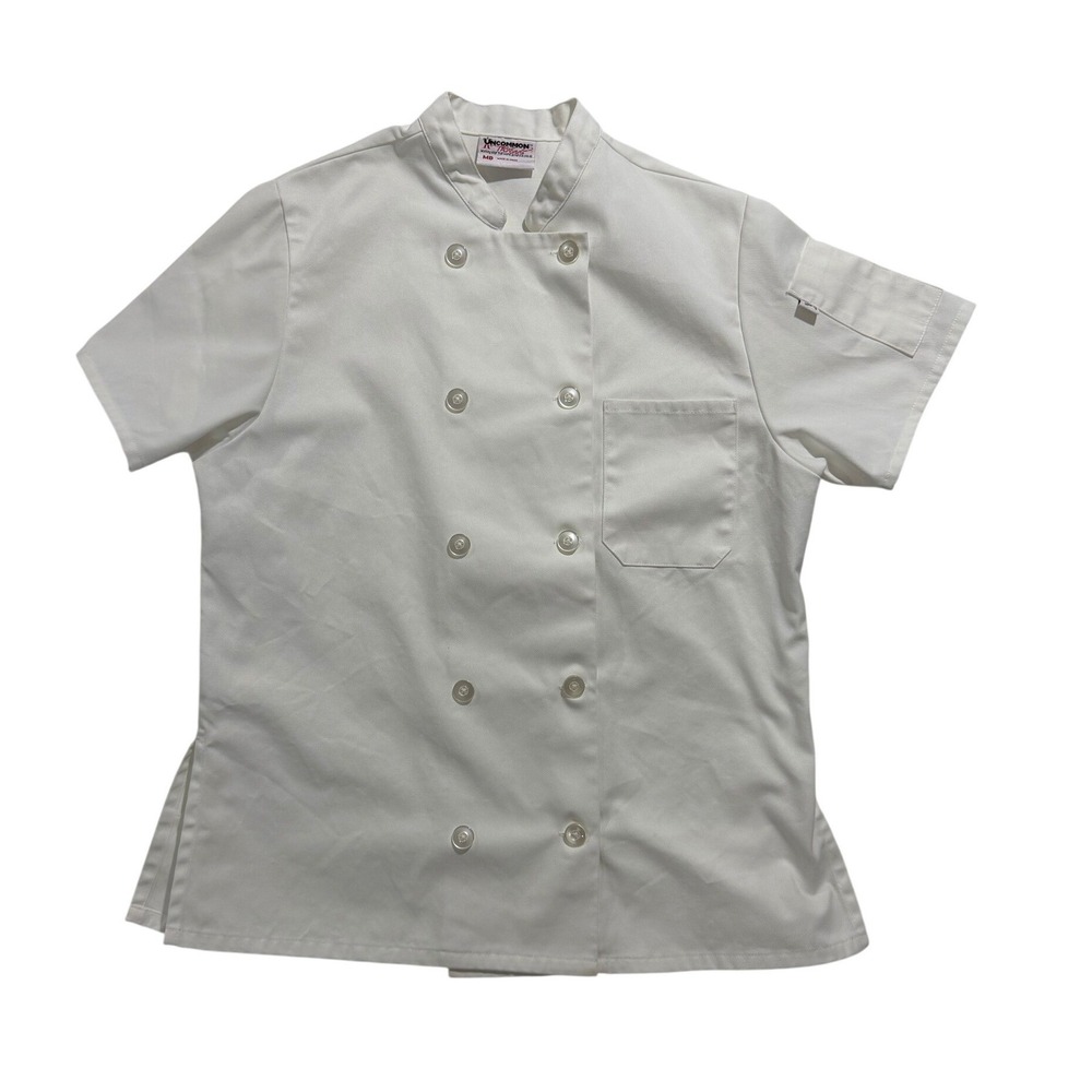 Uncommon Threads White Double Breasted Chef Coat Jacket Med